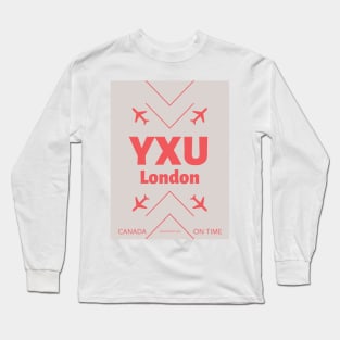 YXU London airport Canada 4102021 Long Sleeve T-Shirt
